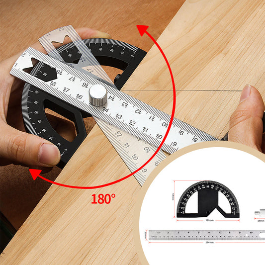 Protractor Angle Ruler with 0-180° Adjustable