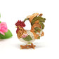 Metal Enamel Craft Lucky Zodiac Rooster Ornament