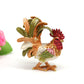 Metal Enamel Craft Lucky Zodiac Rooster Ornament