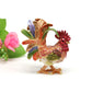 Metal Enamel Craft Lucky Zodiac Rooster Ornament