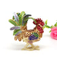 Metal Enamel Craft Lucky Zodiac Rooster Ornament