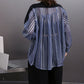 Striped Patchwork Long Sleeve Top