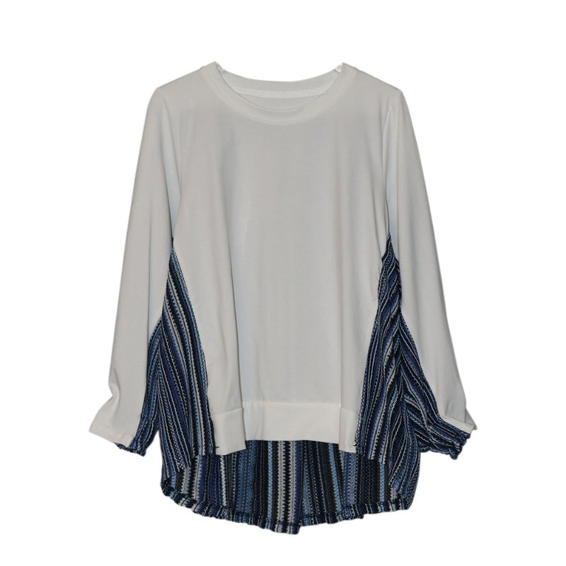 Striped Patchwork Long Sleeve Top