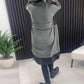 Women's Printed Casual Hoodie Dress with Pockets
