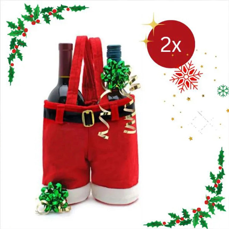 Set of 2 Christmas Gift Bags for Candy/Wine