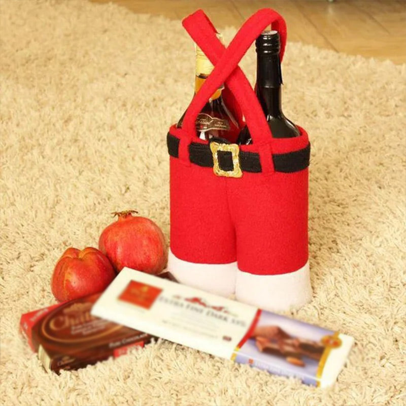 Set of 2 Christmas Gift Bags for Candy/Wine