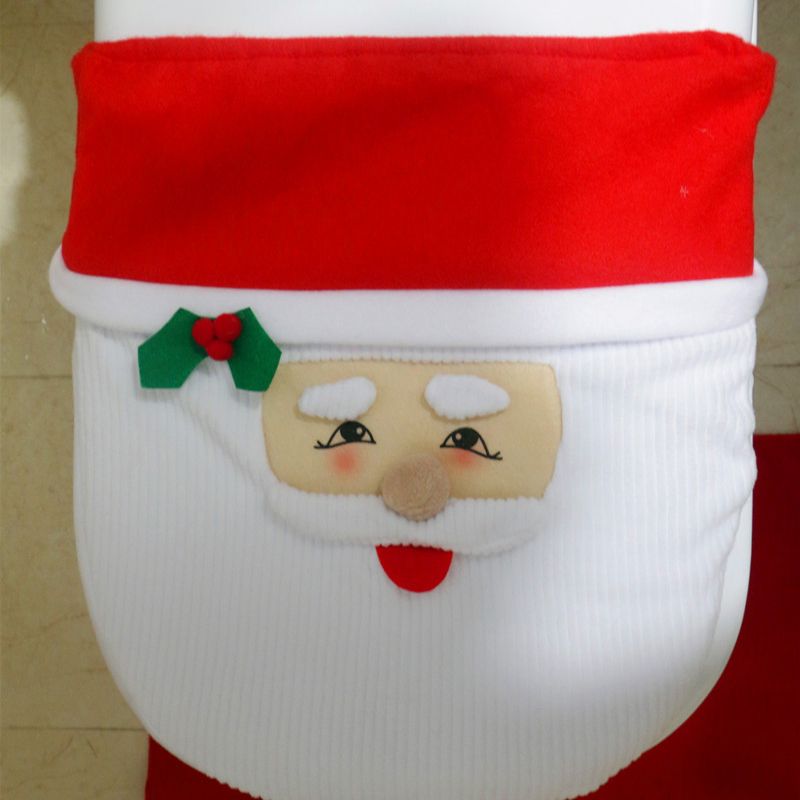 Christmas Santa Toilet Cover 3-piece Set