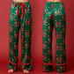 Christmas Printed Bow Tie 2 Piece Pajama Set