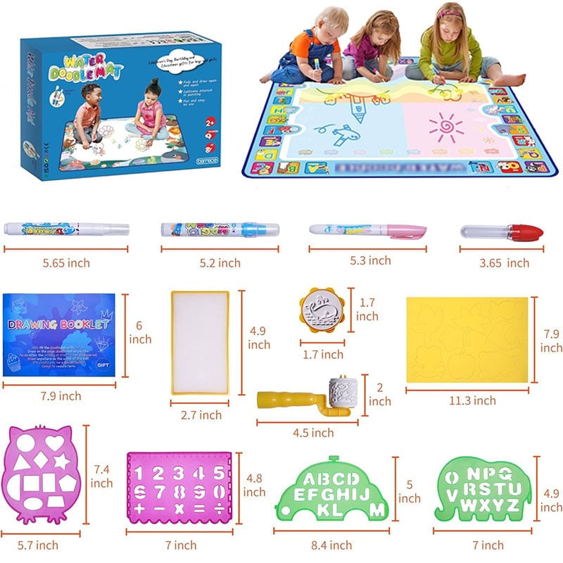 🔥Last Day Promotion 50% OFF - Water Doodle Mat ,Aqua Painting Drawing Mat Mess Free Learning Toy Mat