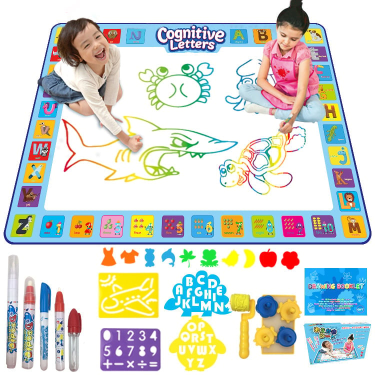 🔥Last Day Promotion 50% OFF - Water Doodle Mat ,Aqua Painting Drawing Mat Mess Free Learning Toy Mat