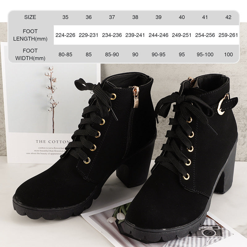 Elegant Breathable Charming Chunky Boots