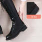 Women's Lace Up Chunky Heel Knee-High Boots