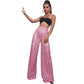 Elastic sequin pants