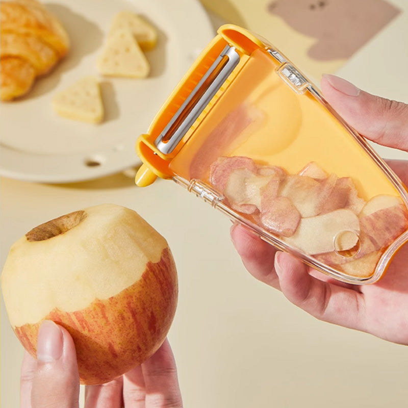 Cheese Shaped Peeler with Built-In Container