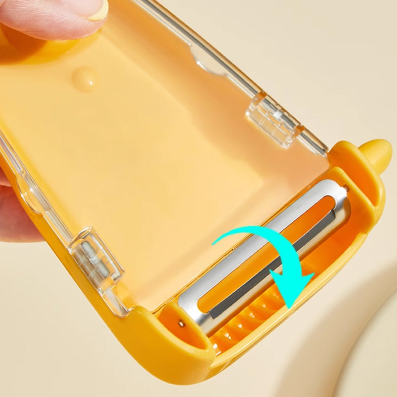 Cheese Shaped Peeler with Built-In Container