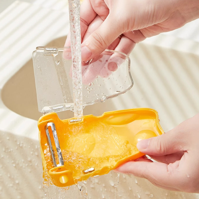 Cheese Shaped Peeler with Built-In Container