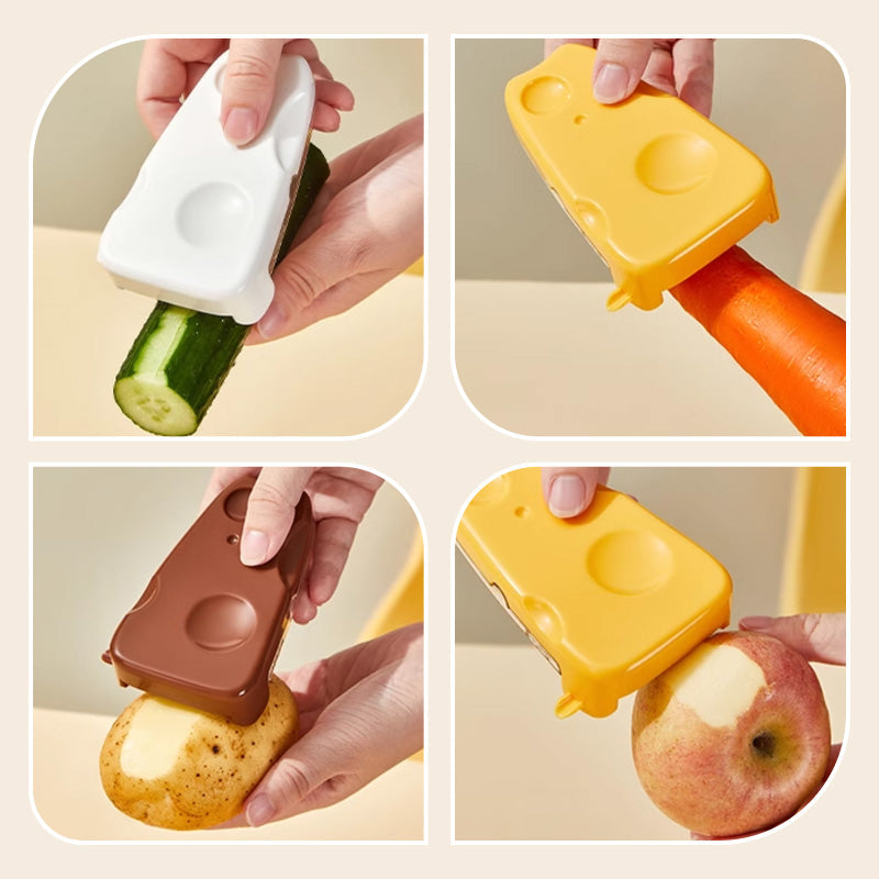 Cheese Shaped Peeler with Built-In Container