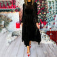 Women’s Luxurious Long-Sleeve Dress with Ruffle Hem