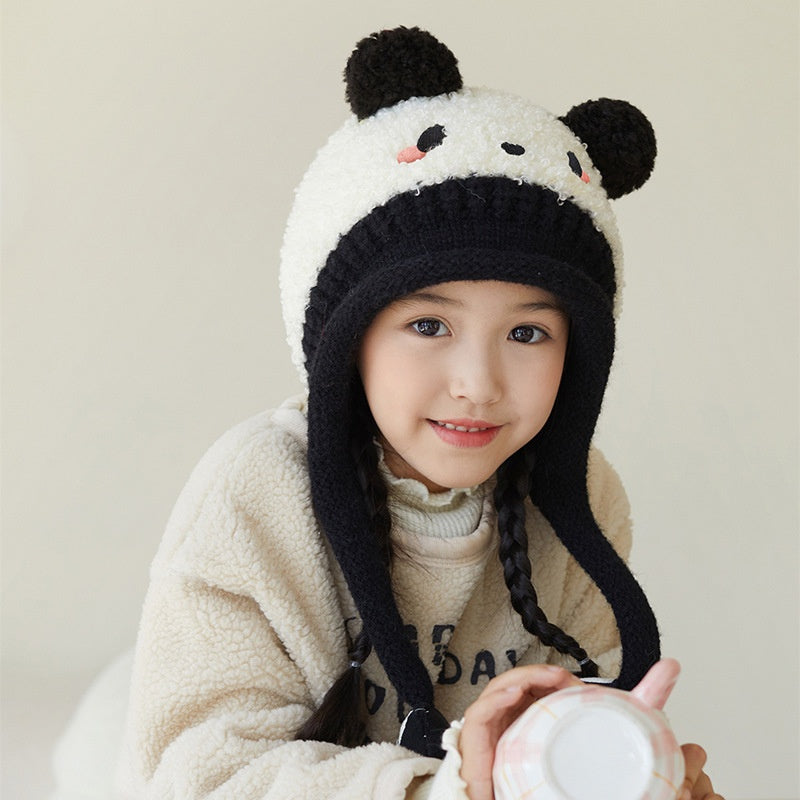 Plush Animal Beanie Hat with Ear Flap