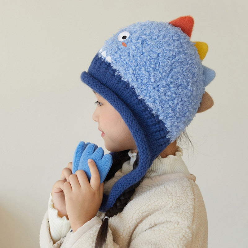 Plush Animal Beanie Hat with Ear Flap