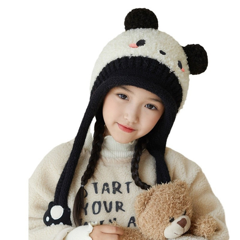 Plush Animal Beanie Hat with Ear Flap