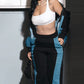 Women’s Trendy Color Block Jacket & Pants 2-Piece Set