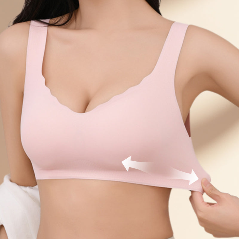 Wire-Free Seamless Bra with Detachable Pads