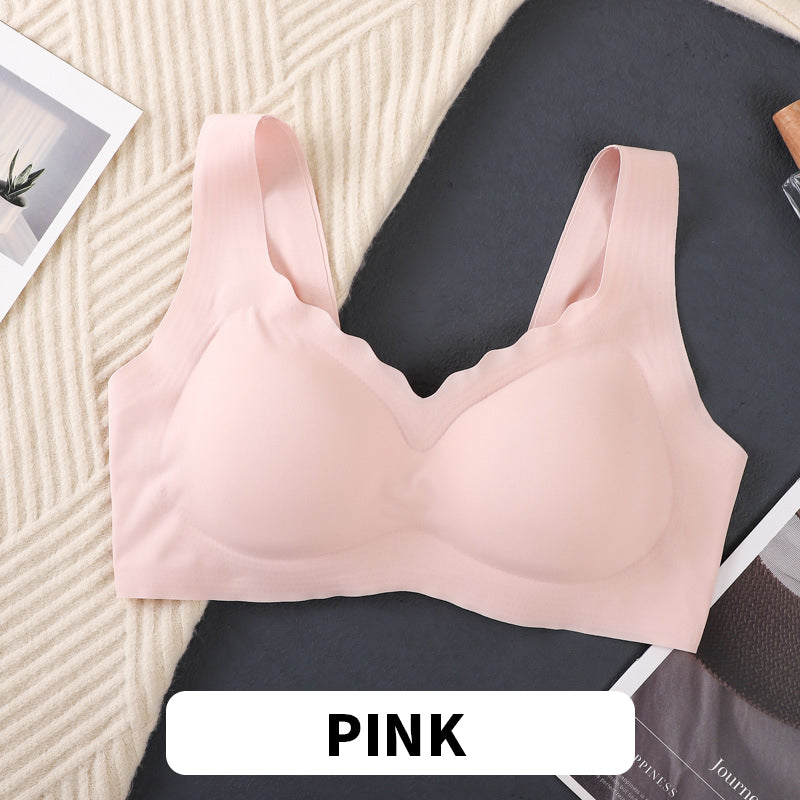 Wire-Free Seamless Bra with Detachable Pads