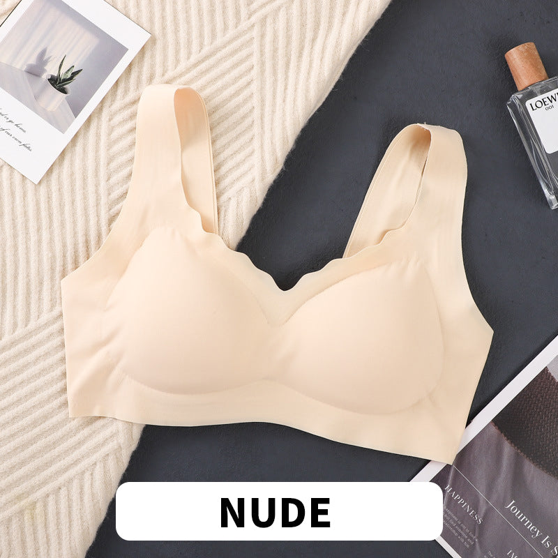 Wire-Free Seamless Bra with Detachable Pads