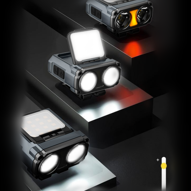 LED Clip-On Hat Light with Stepless Dimming & Motion Sensor