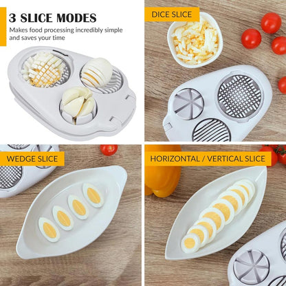 Multifunctional 3-in-1 Egg Slicer