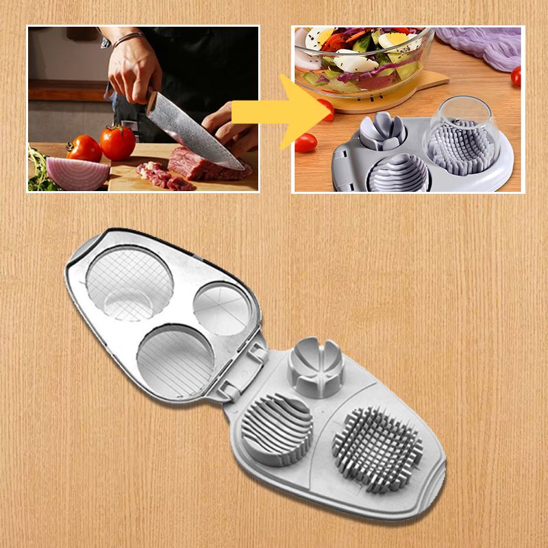 Multifunctional 3-in-1 Egg Slicer