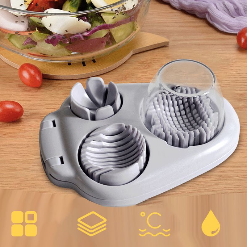 Multifunctional 3-in-1 Egg Slicer