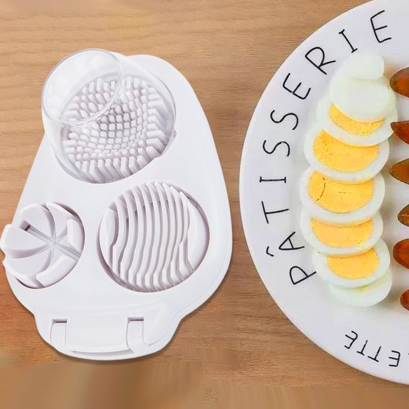 Multifunctional 3-in-1 Egg Slicer