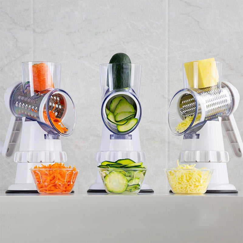 3-in-1 Rotary Cheese Grater & Vegetable Slicer