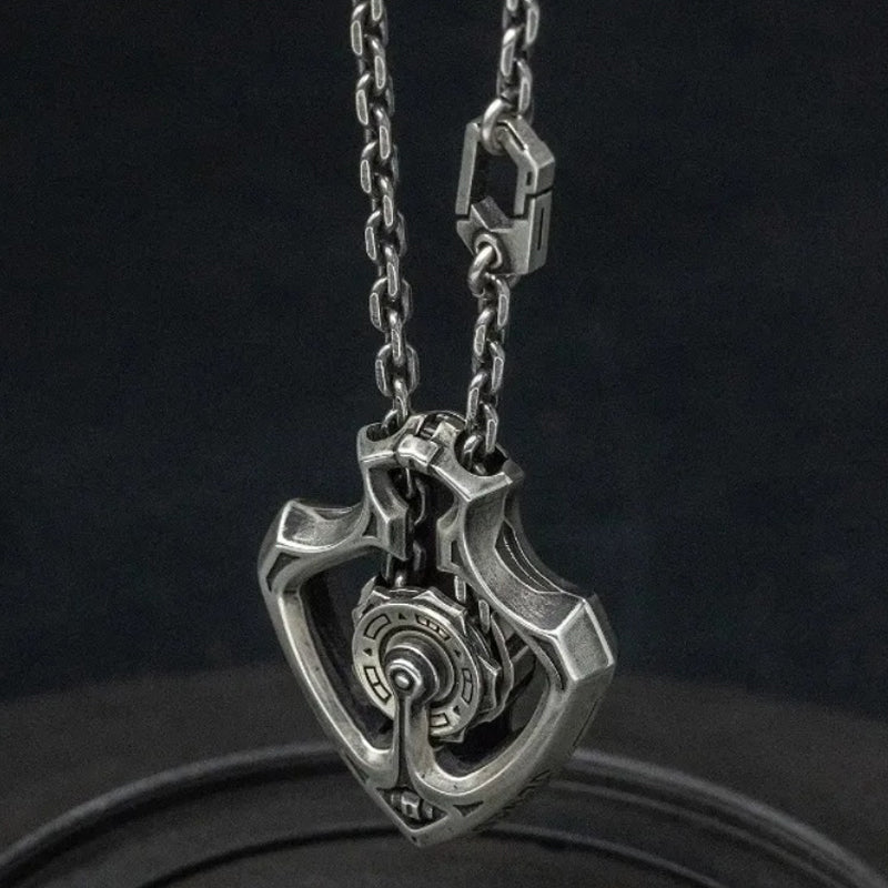 Mechanical Rotating Gear Retro Punk Necklace