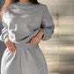 Fashion Round Neck Top & Pants 2-Piece Set