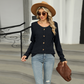 Women's Loose Fit Long Sleeve Button Top