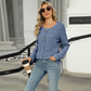 Women's Loose Fit Long Sleeve Button Top
