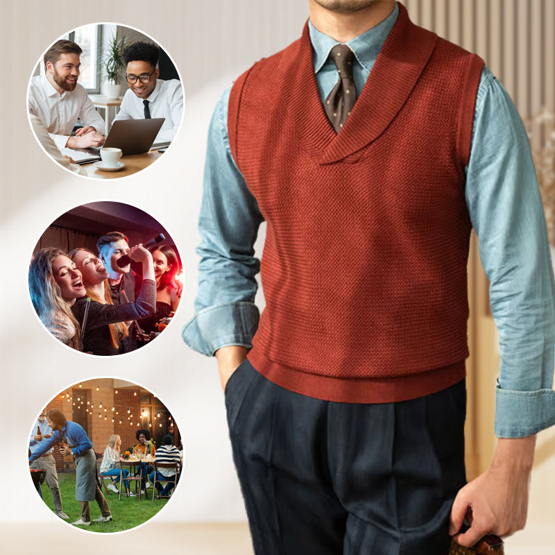 Men's Slim Fit Elegant Knit Vest