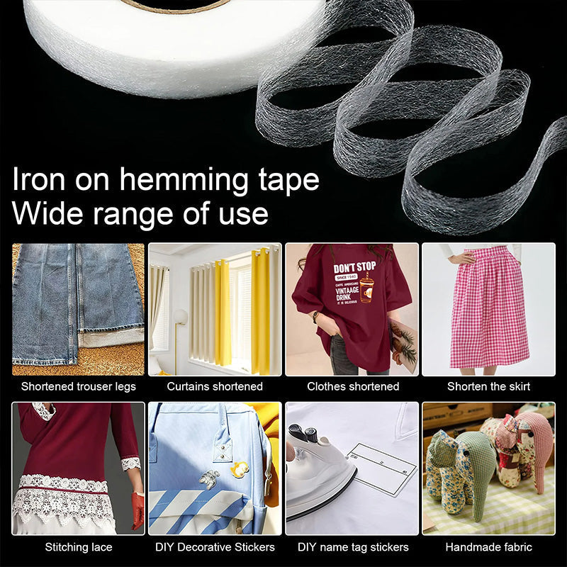 Iron-on Double-Sided Fabric Tape for Sewing & DIY