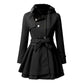 Women's Winter Double Breasted Jackets with Belt