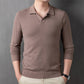 Men's Soft Pullover Sweater with Lapel Collar