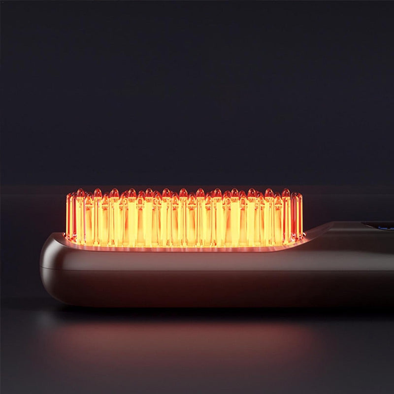 Cordless Hair Straightener Brush with LED Display