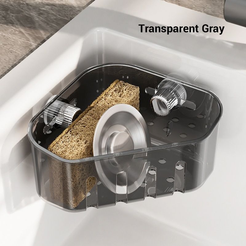 Double Suction Cup Storage Basket with Drain Holes