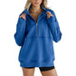 🍂🍁Autumn Sales 49% OFF💖Women's Casual Lapel Half Zip Tops