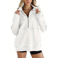 🍂🍁Autumn Sales 49% OFF💖Women's Casual Lapel Half Zip Tops