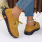 Women's Low Top Lace-up Stitching Flat Shoes