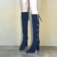 ❄️Winter Specials❄️ Pointed Toe Chunky Heel Warm Long Boots