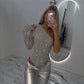 🎉Happy New Year! 50% OFF 🛍️Women's One Shoulder Sequin Bodysuit